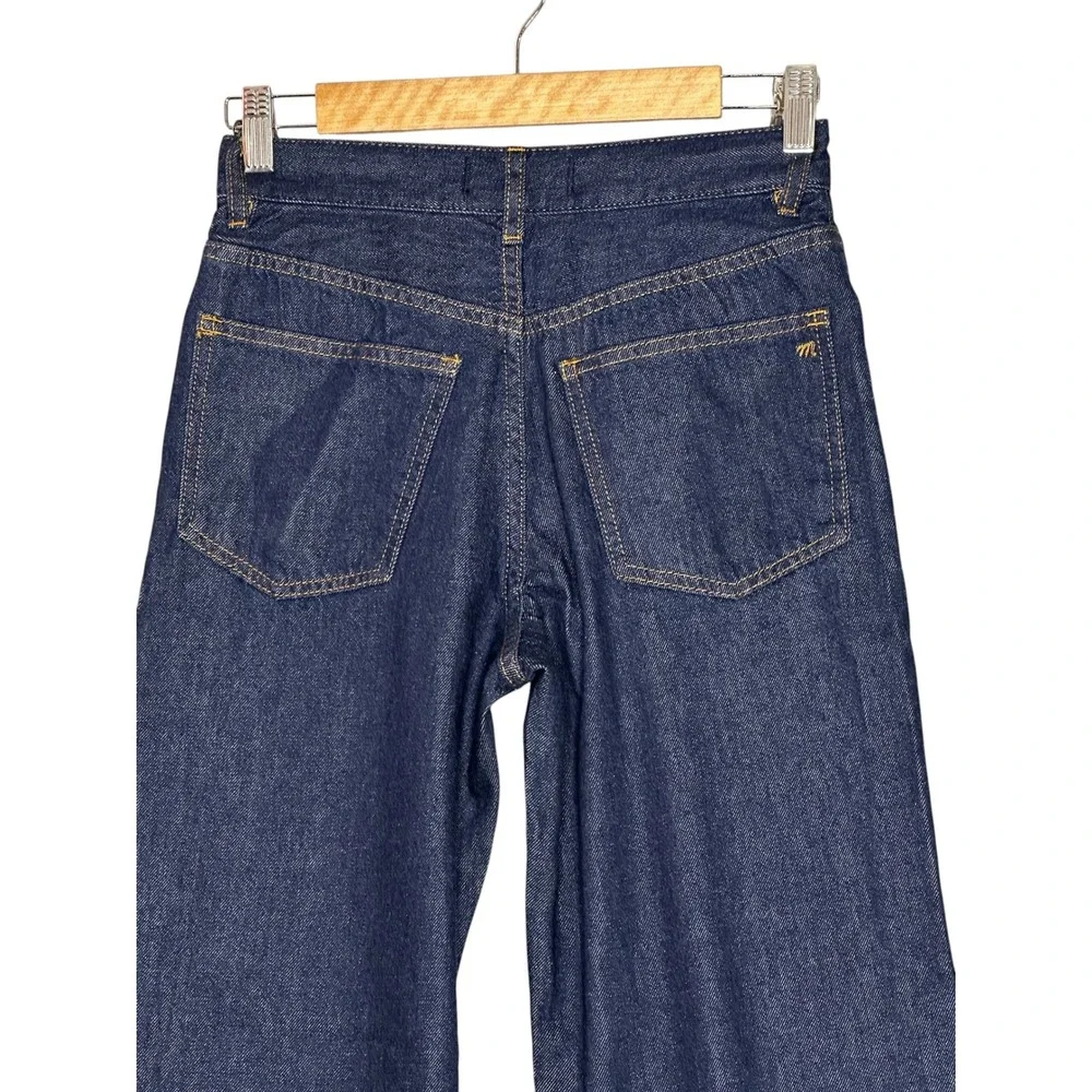NWT Madewell The Perfect Vintage Wide-Leg Jean 24 Airy Denim Dark Wash Blue